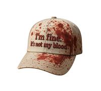 Chapeau unisexe avec imprimé « I'm Fine, It's Not My Blood », abricot, Taille unique