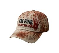 Chapeau unisexe avec imprimé « I'm Fine, It's Not My Blood », beige, Taille unique