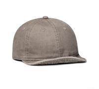 Chapeau unisexe vintage en coton délavé avec système d'ajustement réglable pour les activités de plein air, ton gris (HMZ383 marron)