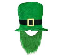 Chapeau vert pour la Saint-Patrick - Décoration de festival - Trèfle irlandais - Accessoires de fête - Fournitures de fête - Casquette décorative de cowboy légère pour homme et femme