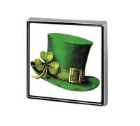 Chapeau vintage de la Saint-Patrick avec ruban unisexe broches et épingles carrées légères pour vêtements, châle, chapeau