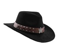 Chapeau vintage en cuir synthétique avec ceinture pour cosplay, costume panama, spectacles de scène, danse, adulte, ethnique, daim, toutes les tendances assorties