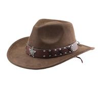 Chapeau vintage en cuir synthétique avec ceinture pour cosplay, costume panama, spectacles de scène, danse, adulte, ethnique, daim, toutes les tendances assorties