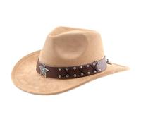 Chapeau vintage en cuir synthétique avec ceinture pour cosplay, costume panama, spectacles de scène, danse, adulte, ethnique, daim, toutes les tendances assorties