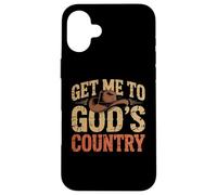 Chapeau Vintage Humoristique Get Me to God's Country Coque pour iPhone 16 Plus