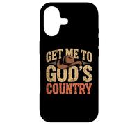 Chapeau Vintage Humoristique Get Me to God's Country Coque pour iPhone 17