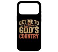 Chapeau Vintage Humoristique Get Me to God's Country Coque pour iPhone 17 Pro Max