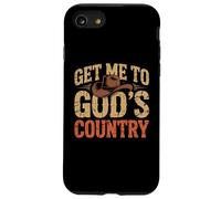 Chapeau Vintage Humoristique Get Me to God's Country Coque pour iPhone SE (2020) / 7/8