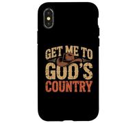 Chapeau Vintage Humoristique Get Me to God's Country Coque pour iPhone X/XS