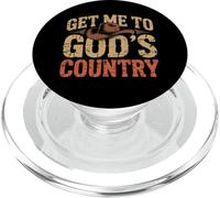 Chapeau Vintage Humoristique Get Me to God's Country PopSockets PopGrip pour MagSafe