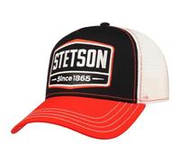 Stetson Casquette Trucker Highway Femme/Homme - Mesh de Baseball Snapback Snapback, avec Visiere Printemps-ete Ete - Taille Unique Noir-Orange