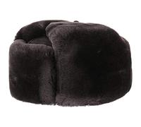 Chapeaushop Lapeer en Cuir Bonnet de Fourrure Bonnets d´aviateur (XXL/62-63 - Marron)