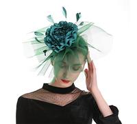 Chapeaux à grandes fleurs for femmes, maille solide, plumes florales, bandes robustes, style rétro, for fête du thé(GN Band)