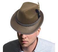 Chapeaux allemands pour l'Oktoberfest - Chapeau de jazz non tissé, accessoire de costume de l'Oktoberfest, couvre-chef pour adultes, performance sur scène, jeu de rôle, festival, Halloween, bal masqué