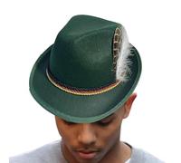 Chapeaux allemands pour l'Oktoberfest - Chapeau de jazz non tissé, accessoire de costume rétro pour adultes, Halloween, bal masqué