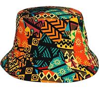 Chapeaux bob de style ethnique africain pour homme et femme - Casquette de soleil pliable - Chapeau de pêcheur tendance - Chapeau d'été de plage - Casquettes de voyage, A69, taille unique