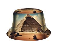 Chapeaux bob pour adultes, chapeau de pêcheur d'été pour voyage, plage, rêver des pyramides de Khufu, casquette de pêche au soleil, pour hommes, femmes, adolescents noir