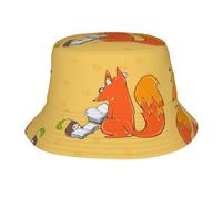 Chapeaux bob pour adultes, chapeau de pêcheur pour l'été, les voyages, la plage, les graines de tournesol et les renards, chapeau de pêche au soleil, pour hommes, femmes, adolescents noir
