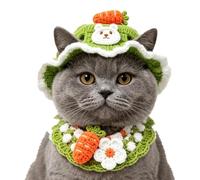 Chapeaux Chatons Fait Main Ajustable Accessoire de Tête Costume Mignon à | Chapeau au Crochet pour Animaux pour Photos de Rassemblement d'Animaux Célébration d'Anniversaire Sortie en