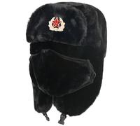 Chapeaux chauds pour hommes, chapeaux russes pour hommes chapeaux thermiques pour hommes avec volet d'oreille et masque à vent détachable chapeau de trappeur hivernal pour les activités de plein air,