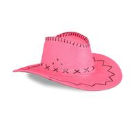 10x Chapeaux Cowboy, Chapeau Occidental, pour Adulte, Style Far Ouest, Carnaval, Chapeau de Carnaval, Rose