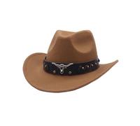 Chapeaux Cowboy Style Western pour Hommes,Chapeaux Fedora à Large Bord pour Femme,Costume de cowgirl,Chapeau western,Chapeaux de soleil Chapeau