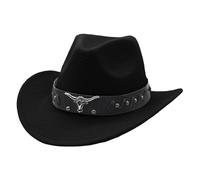 Chapeaux Cowboy Western pour Hommes Chapeaux Fedora à Large Bord pour Femme Chapeau Western Chapeauxs de Soleil Chapeau d'équitation Le Rancher Westerns Chapeauxs en Feutre (58)