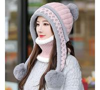 Chapeaux D’Hiver pour Femmes Chapeau D’Hiver Garder Le Cou Plus Chaud Chapeau Ensemble épais Beie Cap Chapeaux D’Hiver Décontractés pour Les Femmes Chapeau Tricoté Ch, F, 55cm-58cm