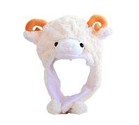 Chapeaux d'animaux pour enfants en forme de mouton en peluche | Chapeau en peluche pour anniversaire, vacances, festival, carnaval, scène, spectacle, école, jeu d'Halloween