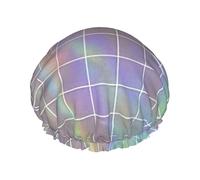 Chapeaux de bain imprimés carrés réfléchissants, double couche réutilisable, grande couverture de cheveux pour les soins quotidiens de la peau