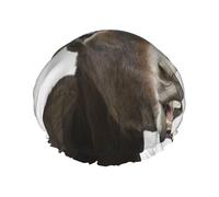Chapeaux de bain imprimés d'âne, double couche réutilisable, grande couverture de cheveux pour les soins quotidiens de la peau