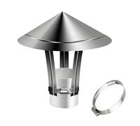 Chapeaux de Cheminée en Acier Inoxydable, Chapeau de Pluie de Toit, Couvercle de Pluie Et De Neige, Couvercle D'aération, Chapeau De Cheminée Rond Avec Supérieur Conique(120mm/4.73in(304))