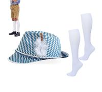 Chapeaux de costume | avec Chaussettes Drôle Couvre-chef Confortable,Chapeaux allemands originaux pour déguisement cosplay - pour fête, défilé, danse, spectacle, femmes, hommes, adultes, , ados