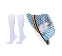 Chapeaux de costume,avec chaussettes et set de couvre-chef amusant - Chapeaux allemands originaux pour déguisement cosplay - pour Adulte Fête Célébration Parade Danse Performance Déguisement Scène Fes