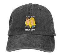 Chapeaux de Cow-Boy de Couleur Pure Shut Up Graphic Chapeau Sun Visor Casquettes de Baseball Beavis et Butthead Sarcastic Cartoon Peaked Trucker Dad Hat