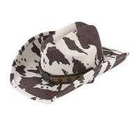 Chapeaux de cowboy à motif de vache résistants à l'usure pour les bals, banquets, fêtes, chapeaux de cowboy ethniques pour adultes, adolescents, prenant des photos, femmes, feutres, ethniques, hommes