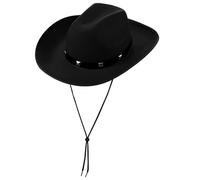 Chapeaux de cowboy avec mentonnière réglable pour bal de fin d'année, banquet, fête, rivets décoratifs pour adulte, adolescent, prendre des photos pour femme, ethnique, pour homme, ethnique, pour