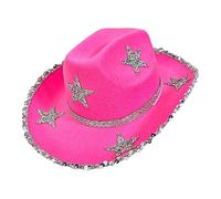 Chapeaux de cowboy Bling pour femmes, chapeau de cow-girl occidentale,Chapeau de cow-girl étoile strass | Chapeau de cowboy doux, chapeau de cowboy léger pour la célébration, la danse