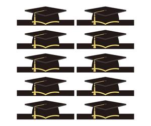 Chapeaux de Diplôme en Papier, 10 Pièces Bandeaux Félicitations 2026 | Chapeaux de Félicitations en Papier | pour Célébration École Célébration Salle De abinet Photo Cérémonie Personnes