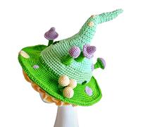 Chapeaux de fée pour adultes et enfants - Chapeau de magicien tricoté pour bal masqué - Cosplay - Design moderne - Sorcière tricotée pour femmes - Bandeau multicolore pour hommes