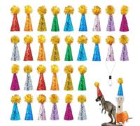 Chapeaux de fête 30 pièces cônes Figurines d'animaux | Ajustement parfait sur les petites figurines, habillage de poupée/jouet/figurine, utilisation for anniversaire/fée/thé