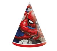 Chapeaux de fête - Marvel - Spiderman - Lot de 6 - Carton - Élastique de maintien