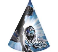 Chapeaux de fête Max Steel 6 pièces article sous licence