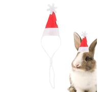 Chapeaux de hamster de Noël, bonnet de Noël pour petits animaux de compagnie, chapeau de costume de petit animal de Noël, bonnet de Noël avec bande élastique réglable pour hamster, chinchilla