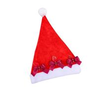 Chapeaux De Noël Avec Arcs Santa Chapeau Adulte Unisexe Velvets Classical Holiday Santa Clauses Chapeau