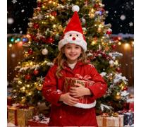 Chapeaux de Noël pour femmes, accessoires de fête drôles, couvre-chefs de Noël amusants avec lumière et son | pour les vacances, le carnaval, la scène, les spectacles, les photomatons