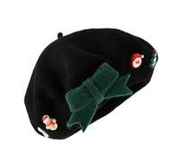 Chapeaux de Noël pour femmes - Couvre-chef mode rétro - Béret de Noël en laine chaude | Pour fête d'hiver, vacances, Nouvel An, événements cosplay