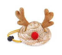 Chapeaux de Noël pour petit animal de compagnie pour photographie du Nouvel An, chapeau d'élan
