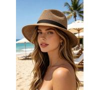 Chapeaux de paille classiques Panama décontractés Havana faits à la main vintage casquette d'été vacances plage chapeau de soleil unisexe accessoires de mode