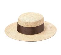 Chapeaux de paille plats respirants pour femme avec bande tressée pour la plage, l'extérieur, les voyages, Everyd Mr Patate Head Accessoires uniquement, café, Taille unique